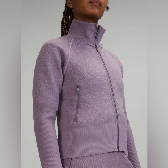 Lululemon End State Full Zip Jacket Dusky Lavendar Sz 10 - Picture 2 of 12